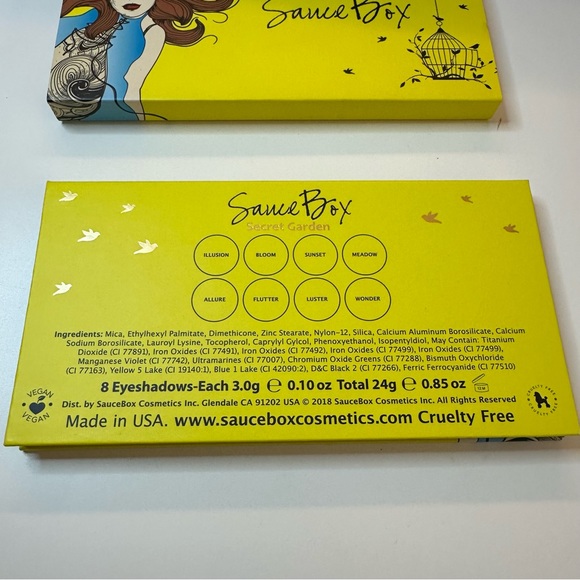 Sauce Box Secret Garden Eyeshadow Palette Limited Edition large pan eyeshadows - Picture 7 of 9